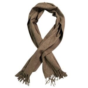 Folio New York Men's 100% Cashmere Brown Scarf Made in USA New Without Tag